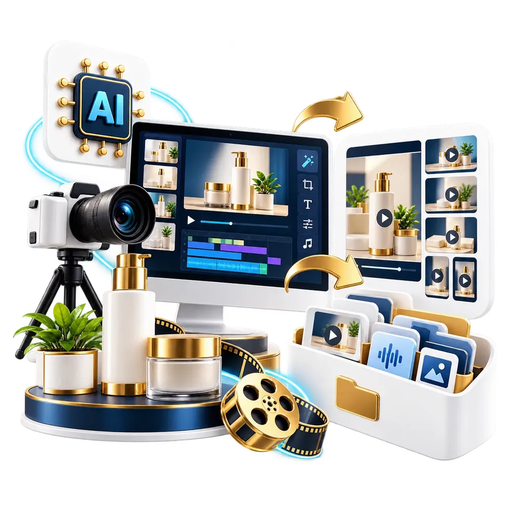 Product video formats for store and social illustration