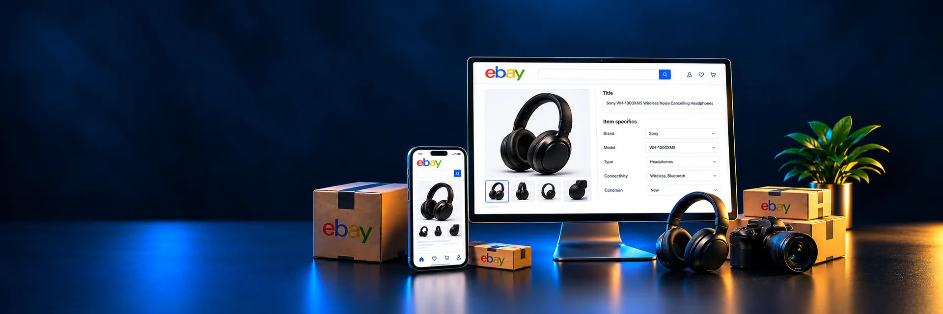 Optimized eBay product listings on screen