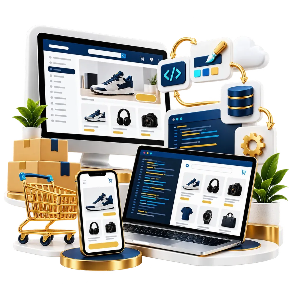 eCommerce website development illustration by Nexus