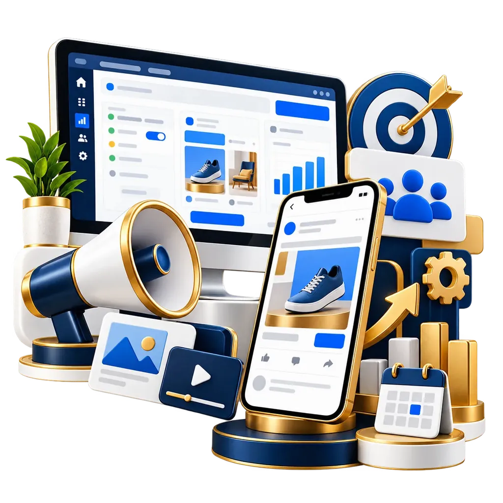 Meta ads management illustration by Nexus