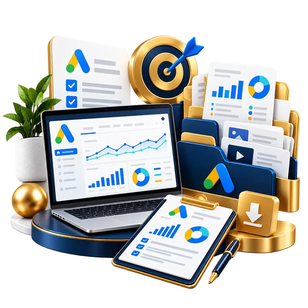 Google Ads PPC performance report illustration