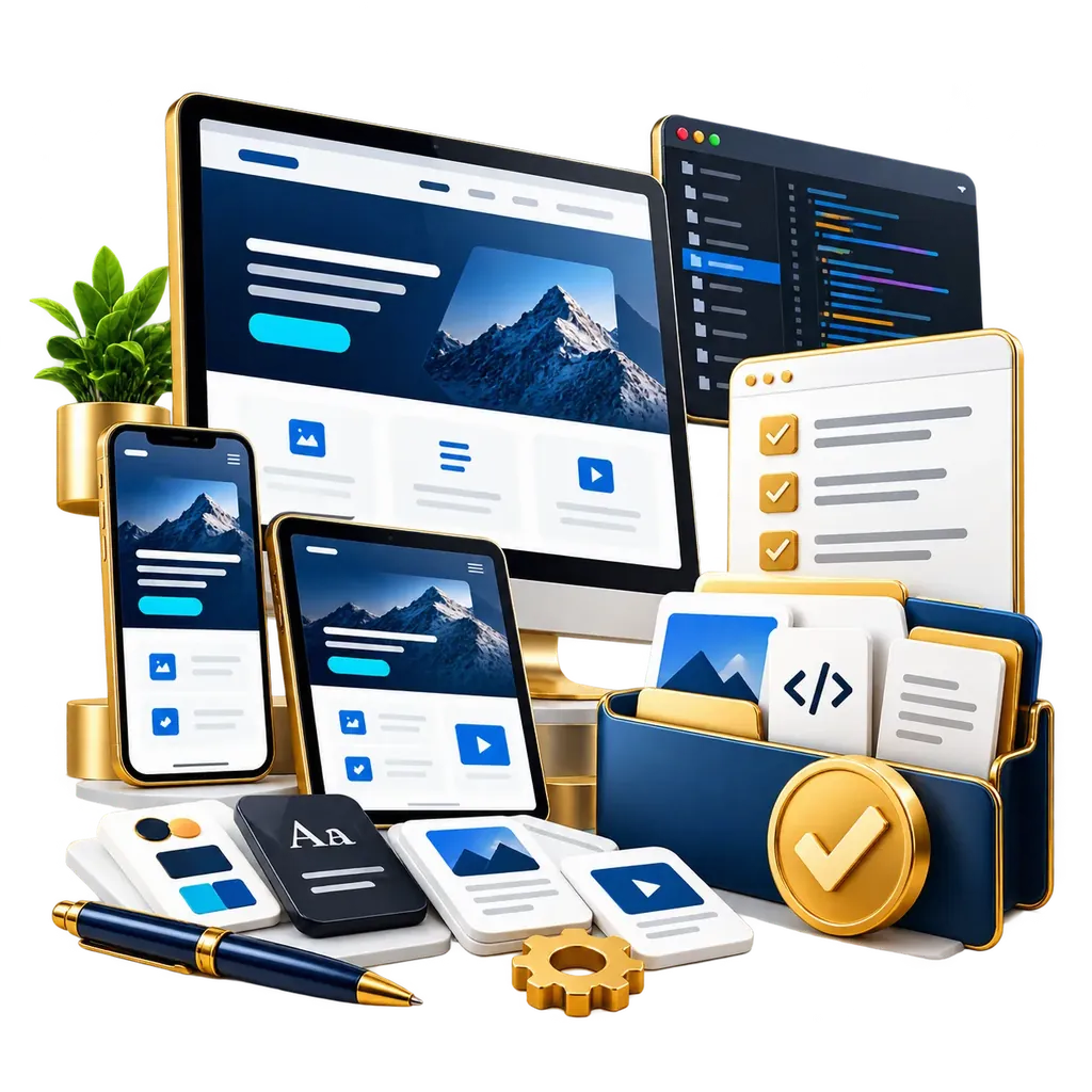 Landing page with lead form illustration