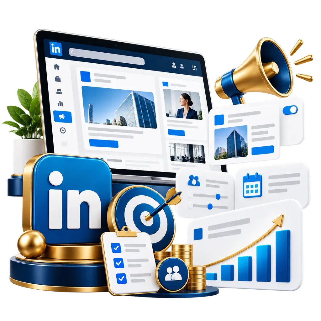 LinkedIn ads management illustration by Nexus