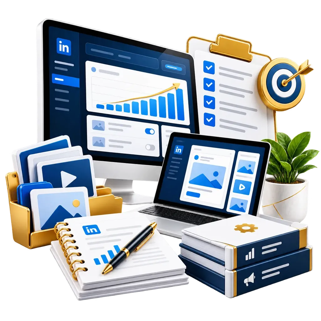 LinkedIn lead generation report illustration