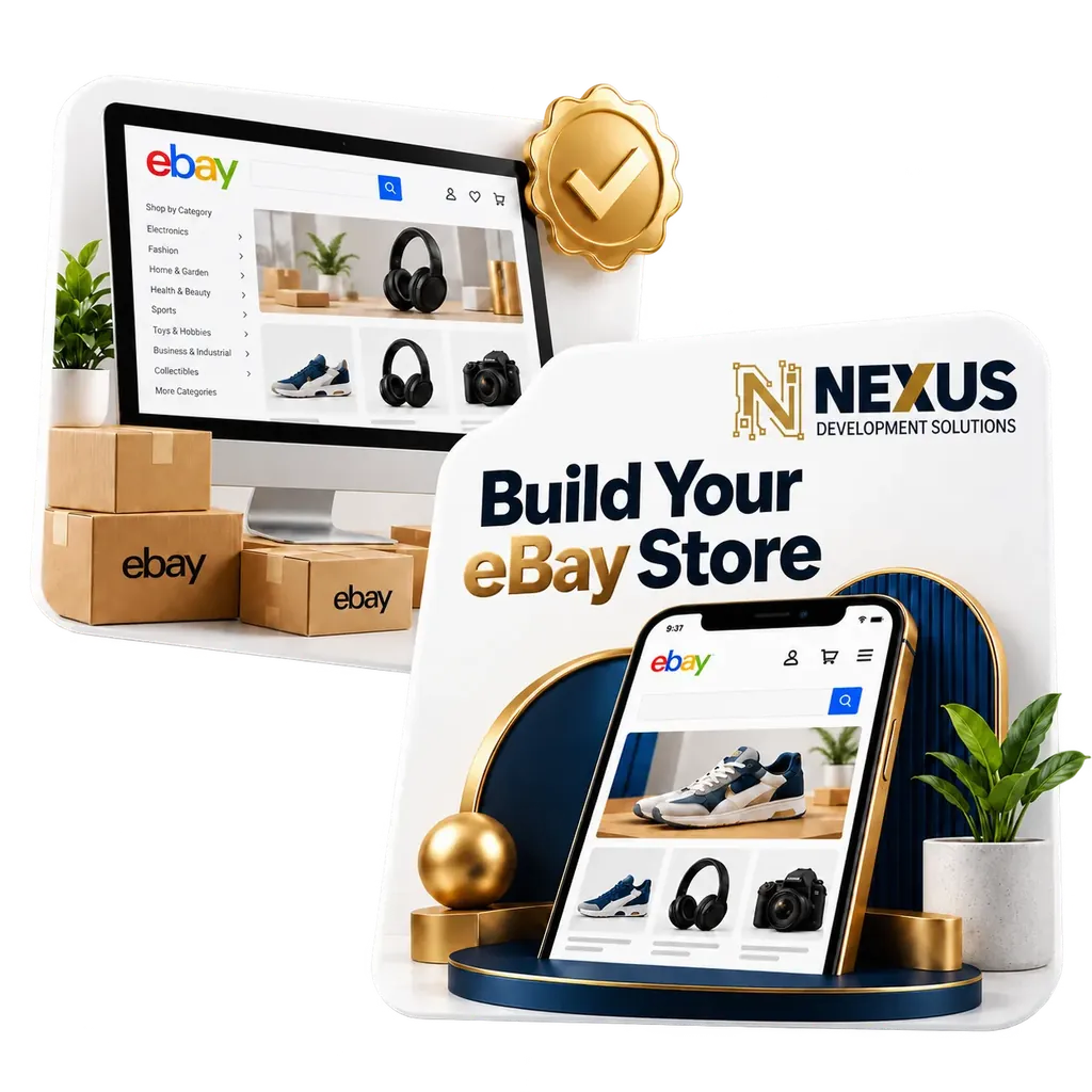 eBay store creation illustration by Nexus Development Solutions