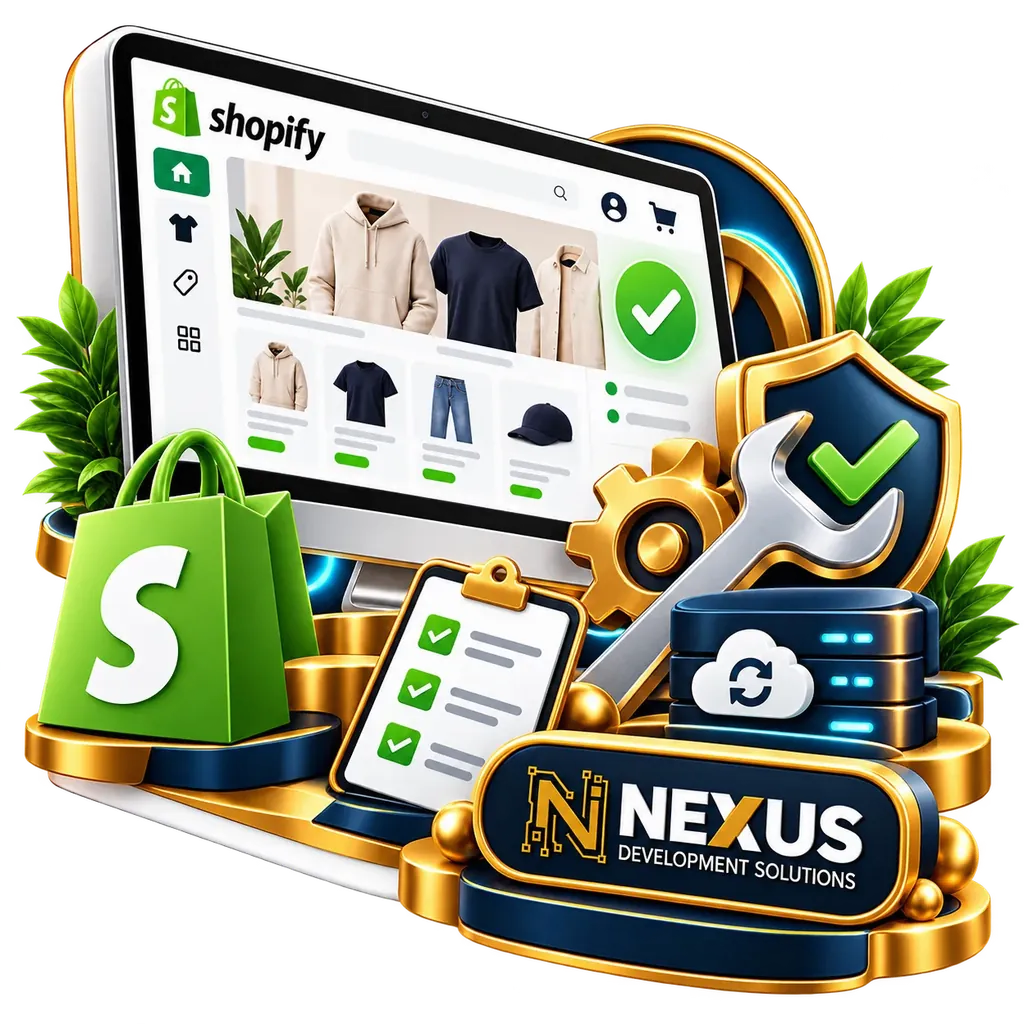 Shopify maintenance illustration by Nexus
