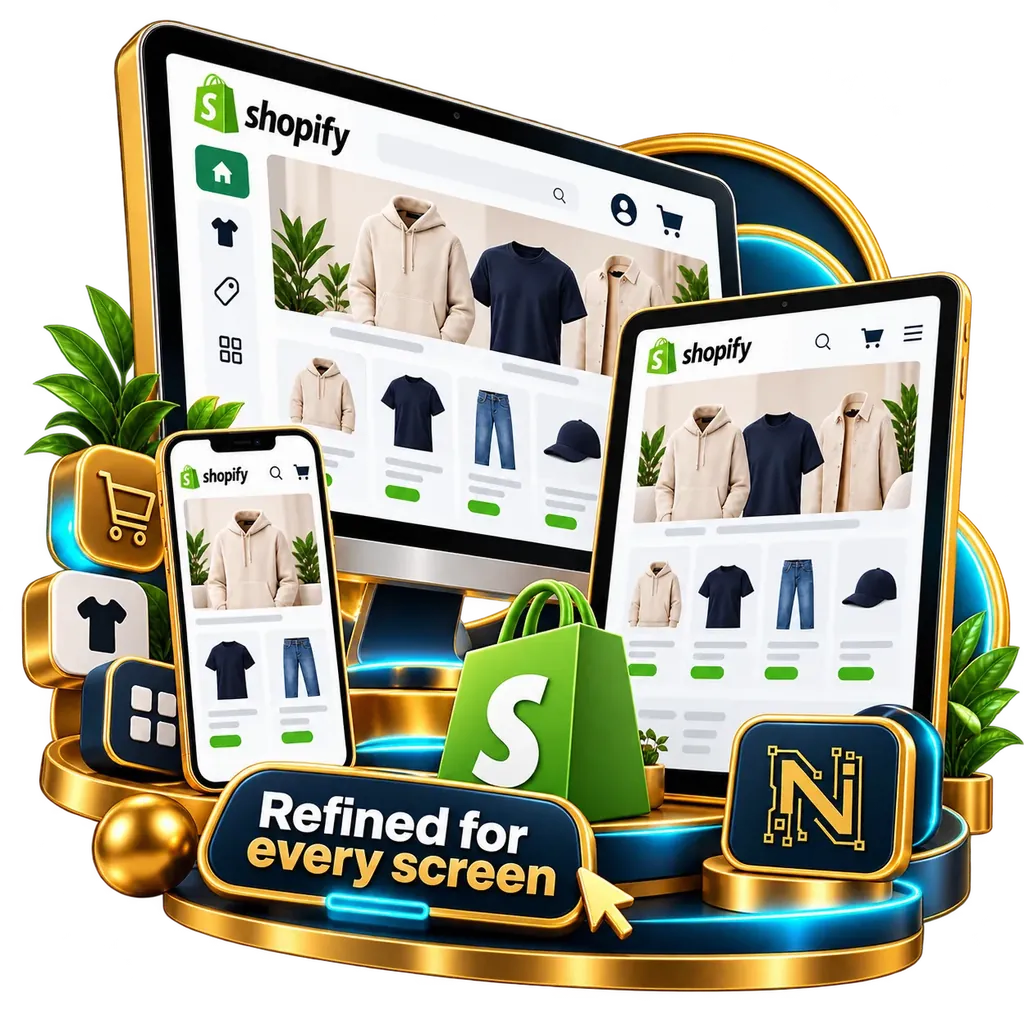 Redesigned Shopify product page illustration