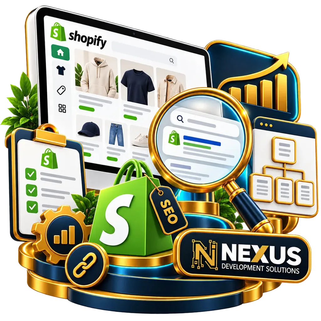 Shopify SEO illustration by Nexus
