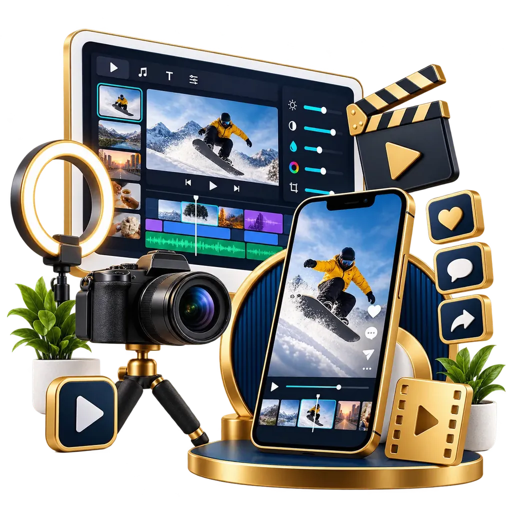 Short-form video production illustration by Nexus Development Solutions