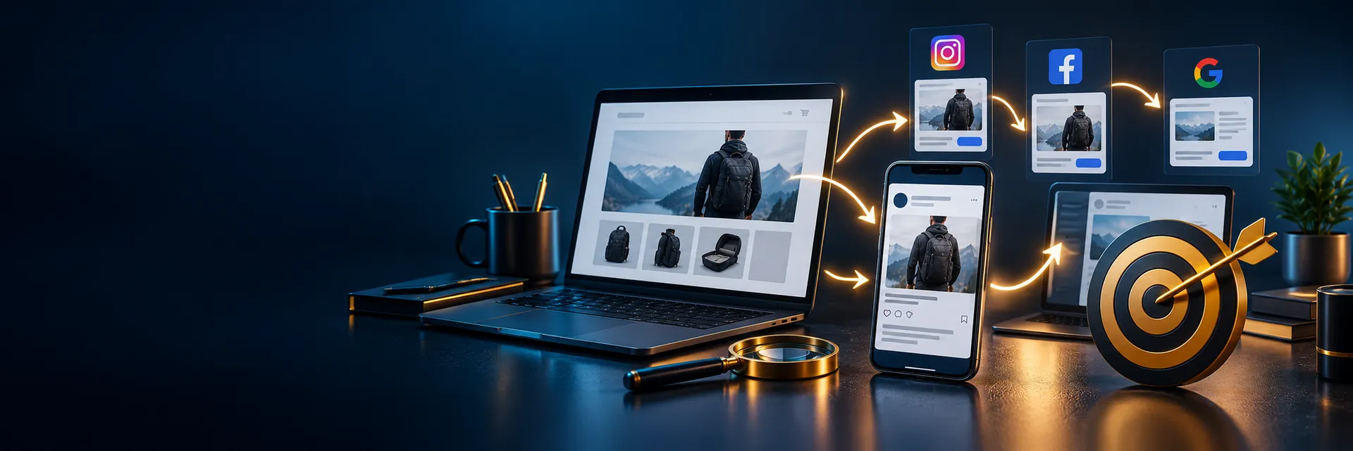 Retargeting ads following a shopper across devices