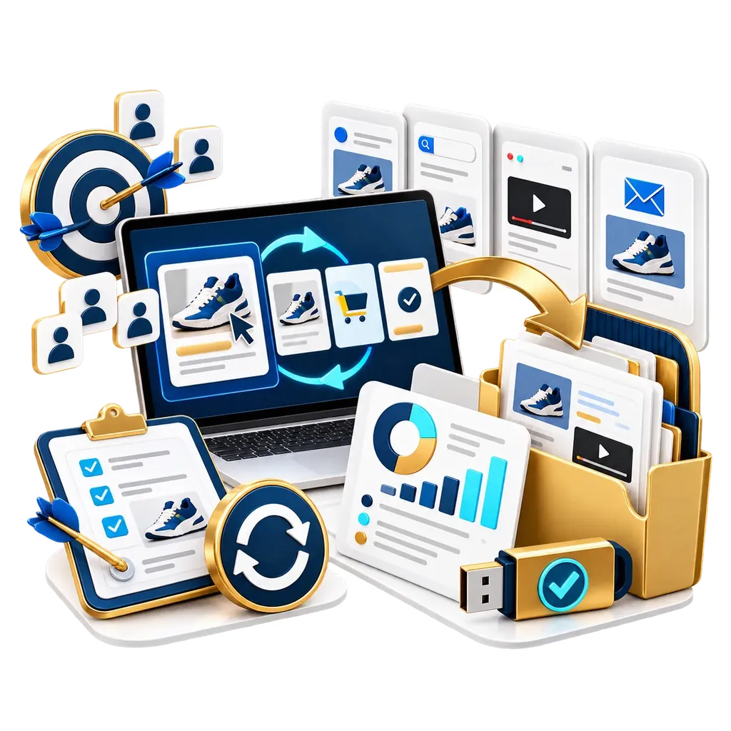 Remarketing audiences and results illustration