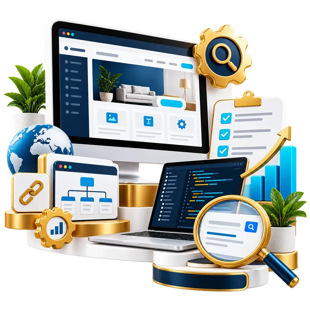 SEO-friendly website development illustration by Nexus Development Solutions