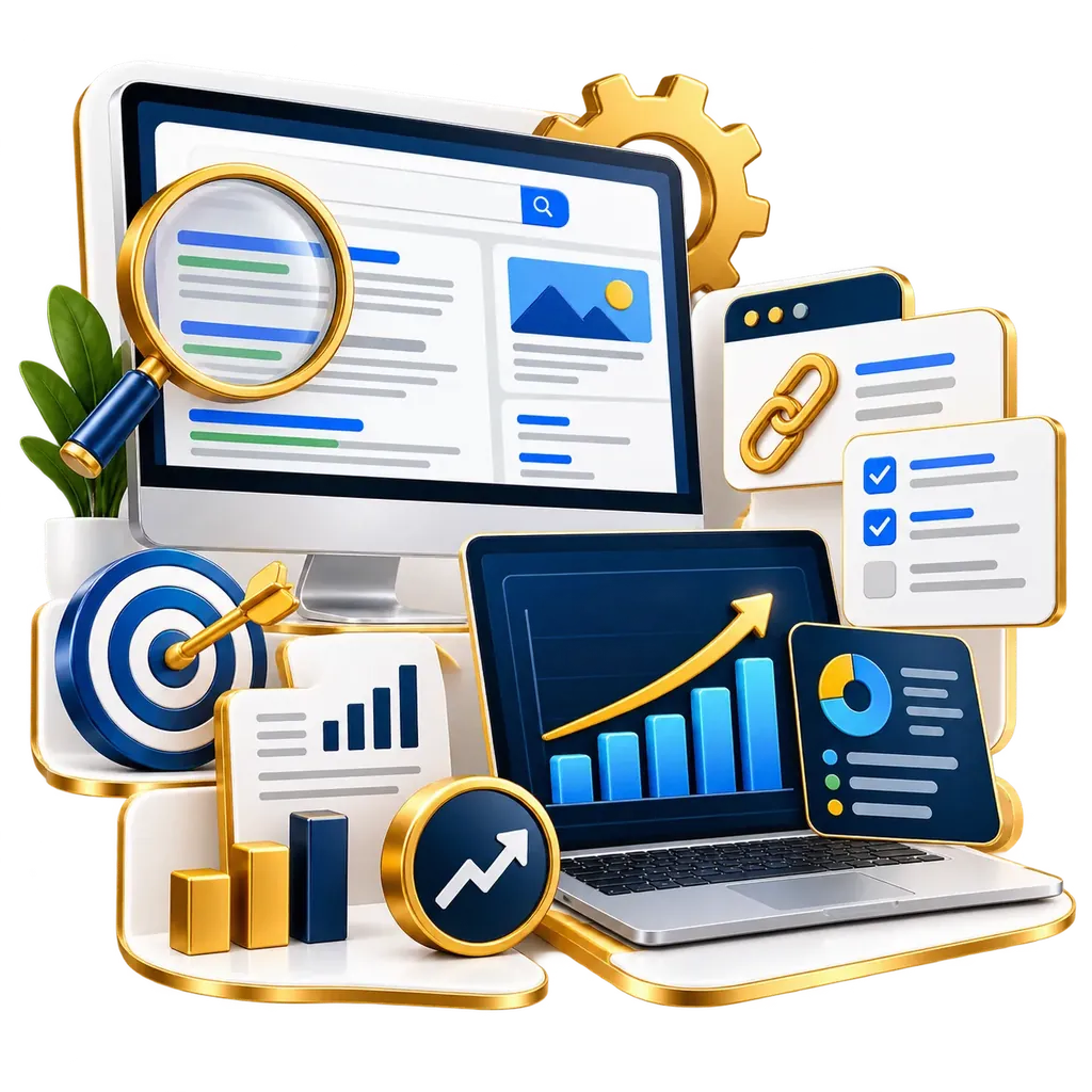 SEO services illustration by Nexus Development Solutions
