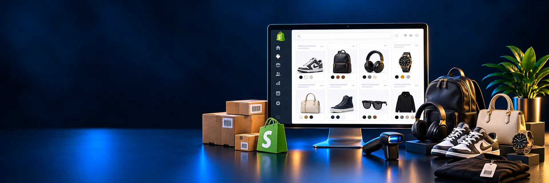 Organized Shopify product catalog on screen