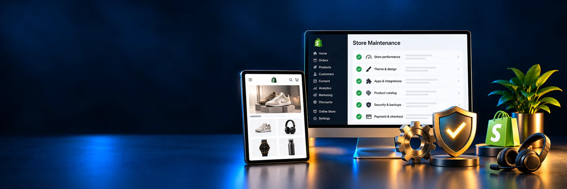 Shopify store maintenance tools and dashboard