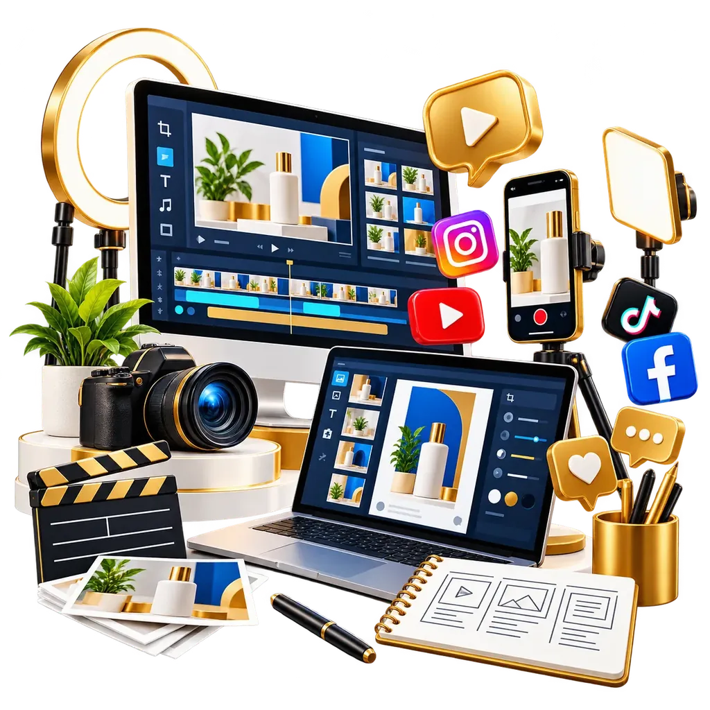 Social media content creation illustration by Nexus