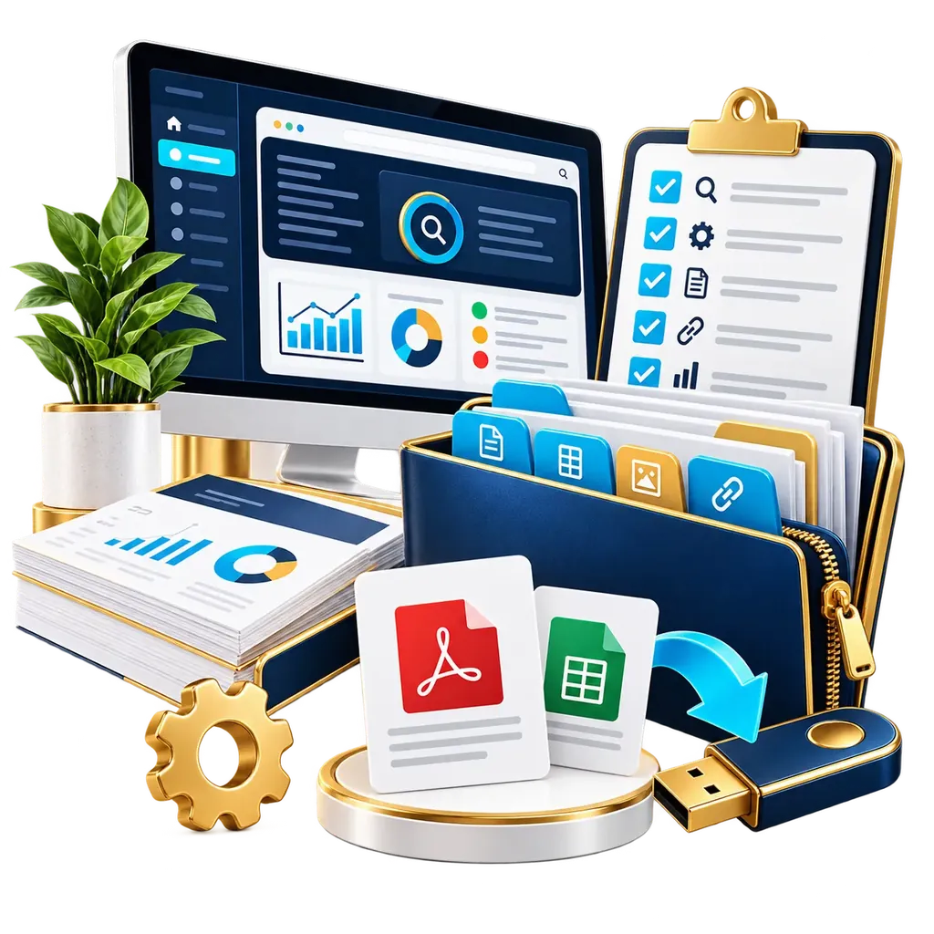 SEO audit report and action plan illustration