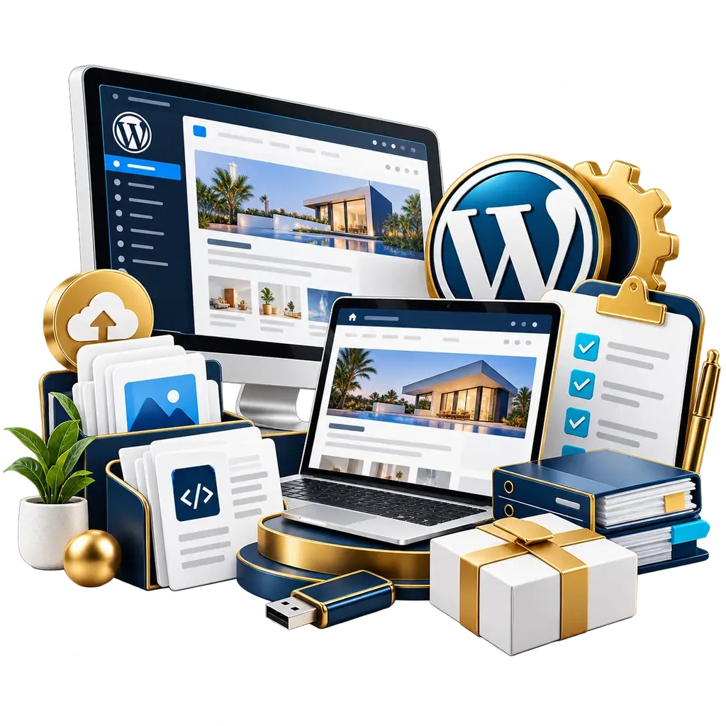 Finished WordPress website illustration